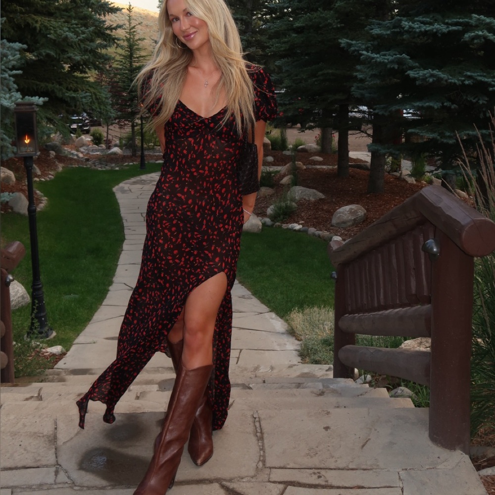 Rat & Boa Black and Red Maxi Dress - Picture 2 of 12